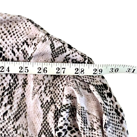 Snake Print Kimono-Style Robe 3X Secret Treasures Black Waist Tie GUC - Picture 12 of 14